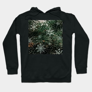 Snowflake christmas tree design Hoodie